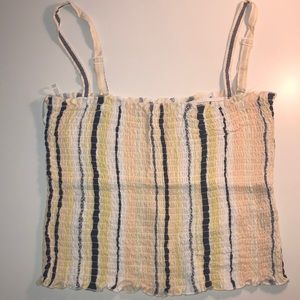 a striped crop top